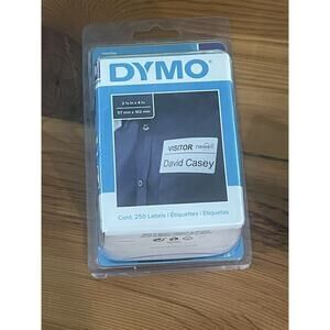 DYMO NAME BADGE Labels Adhesive 2.25 x 4 White 250 LW 1760756 NEW Meeting Events